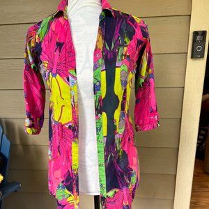 Desigual Multicolored Abstract Button Down 9/10